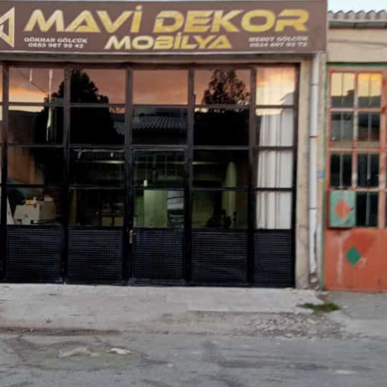 Mavi dekor mobilya dekorasyon